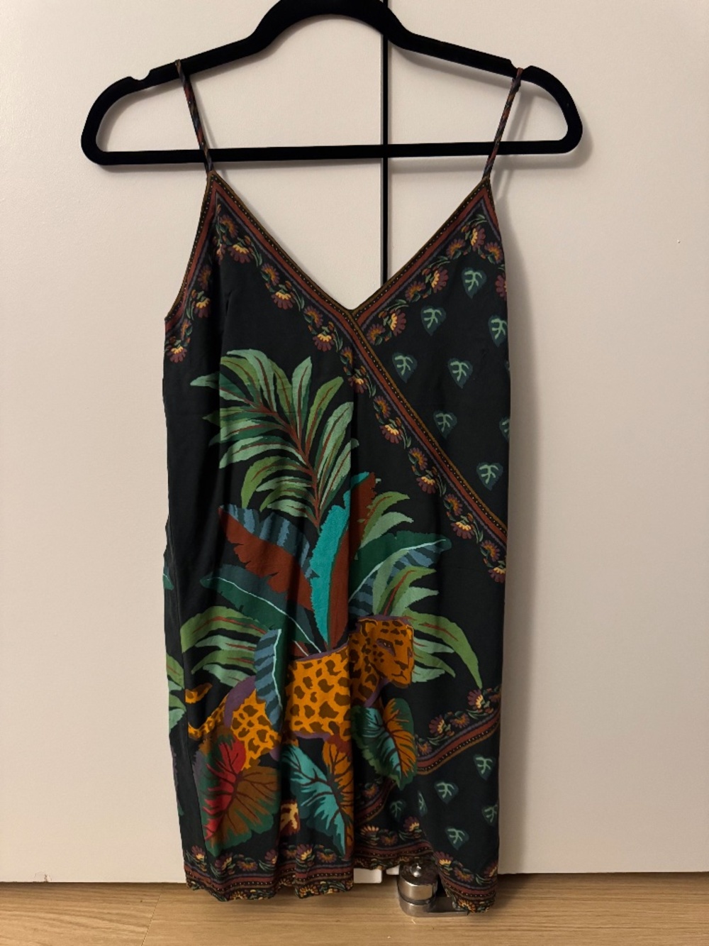 Farm Rio Leopard / Jungle Mini Dress Navy XS